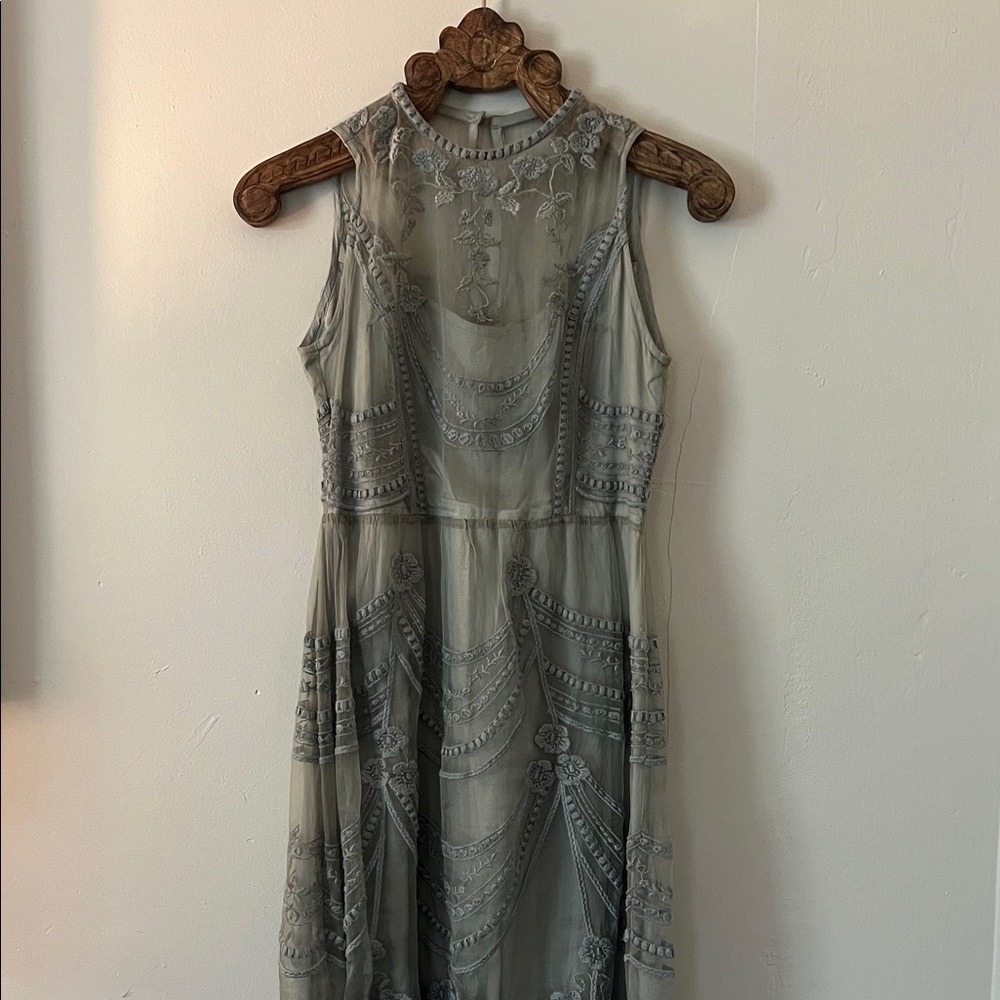 Anthropologie Embroidered Dress